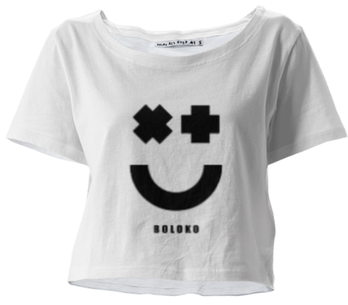AHOAB WHITE CROP TEE