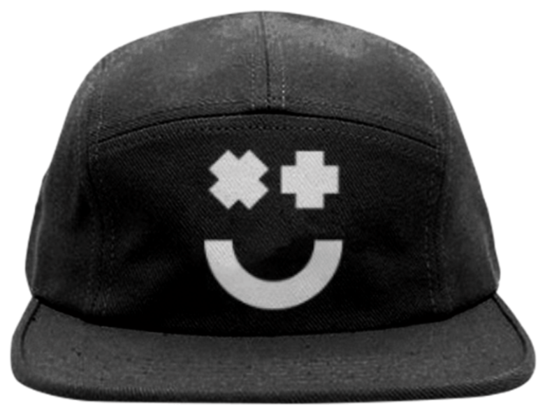 AHOAB  BLACK 5 PANEL CAP
